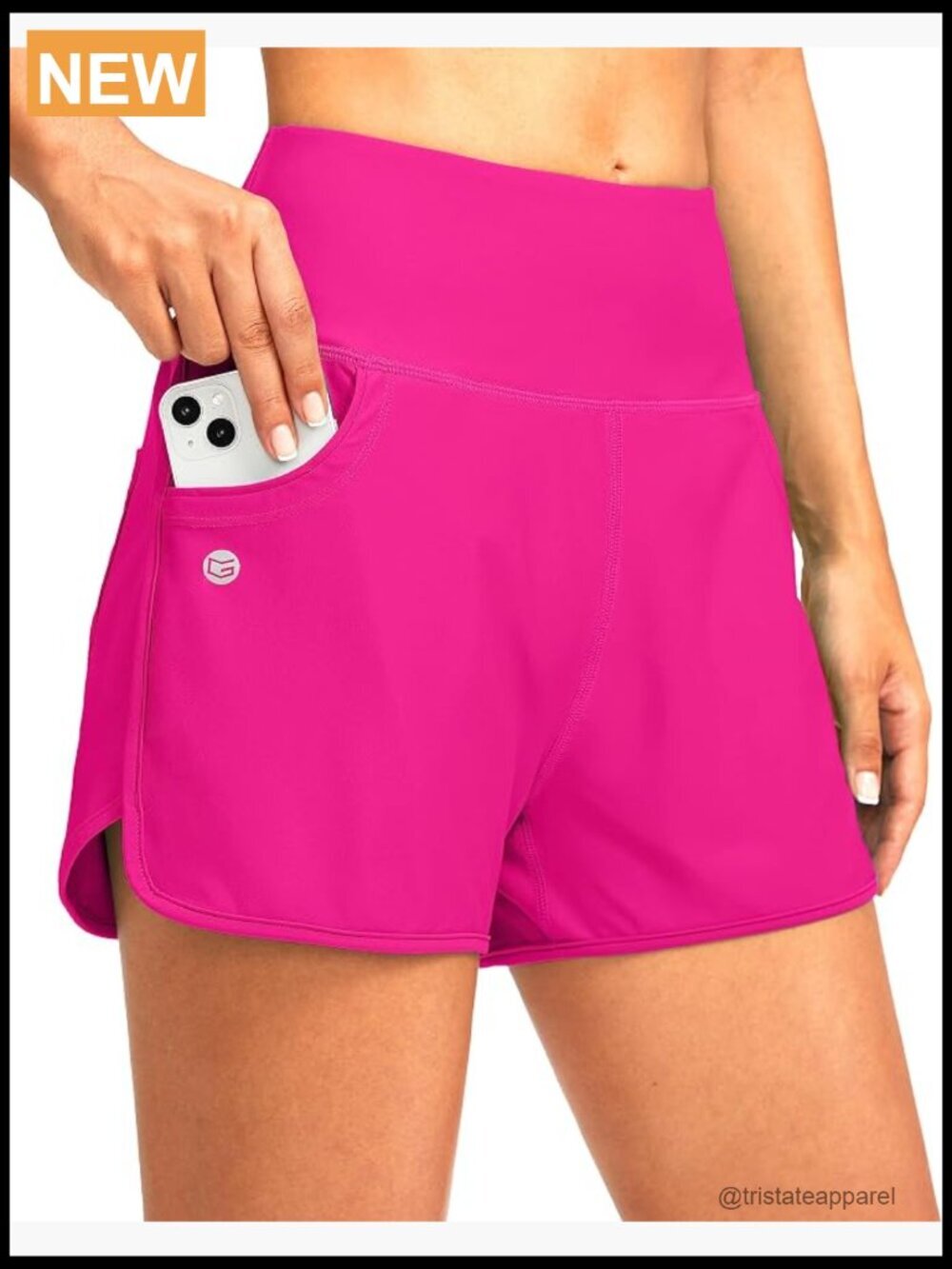 High Waisted Swim Board Shorts with Pockets Liner Quick Dry UPF 50